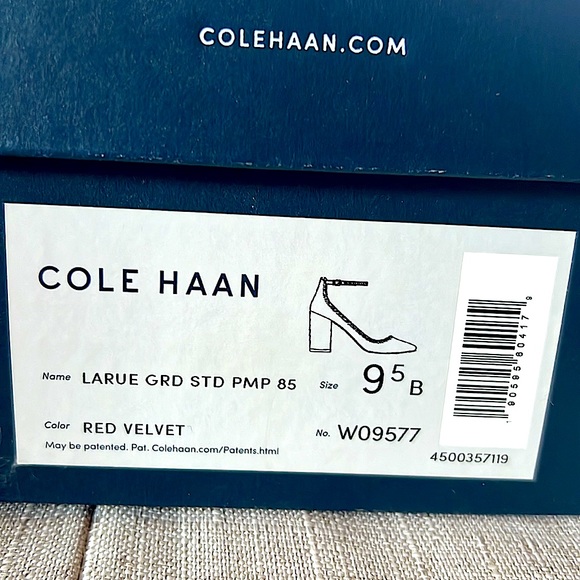 Cole Haan Red Velvet Heels - Size 9 - Picture 8 of 8